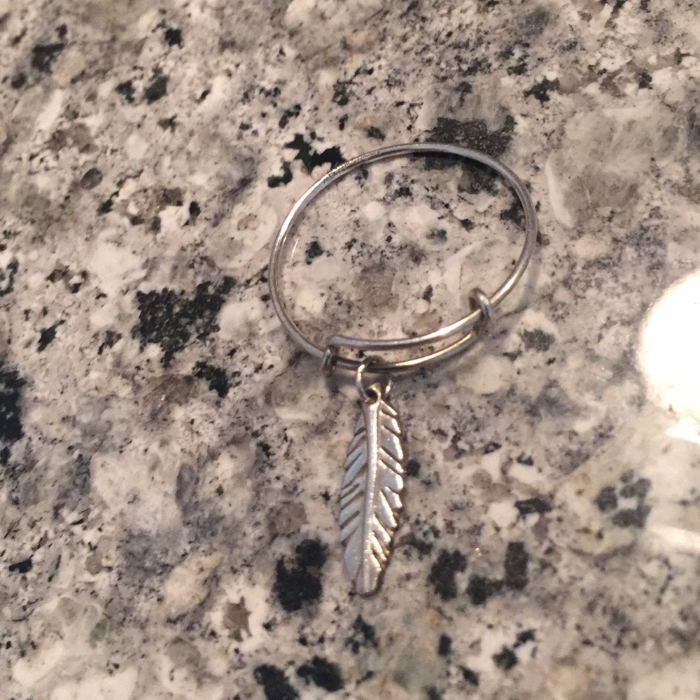 *Retired* Alex and Ani Sterling Feather Ring
